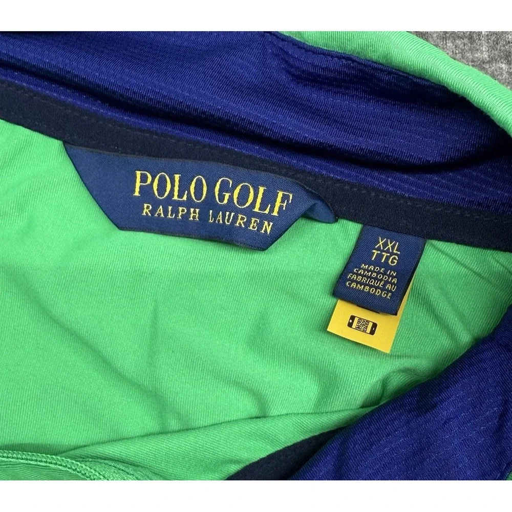 Polo Ralph Lauren Shirt Mesn 2XL XXL Green Golf 1/4 zip‎ Performance